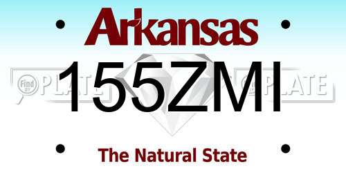 155ZMI Arkansas License Plate