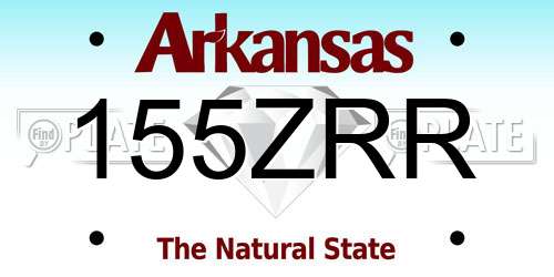 155ZRR Arkansas License Plate