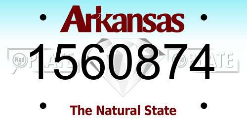 1560874 Arkansas License Plate