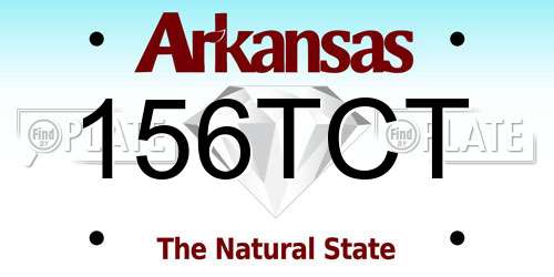 156TCT Arkansas License Plate