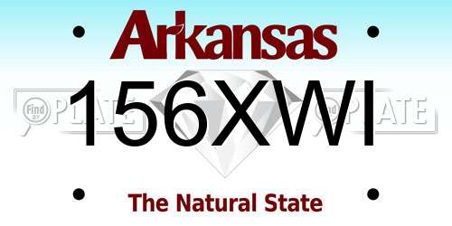 156XWI Arkansas License Plate