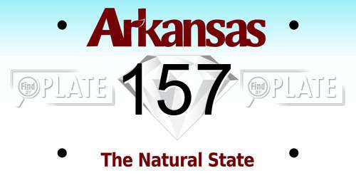 157 Arkansas License Plate
