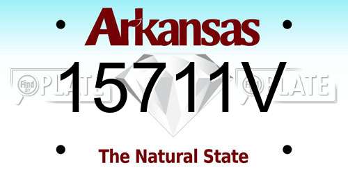 15711V Arkansas License Plate