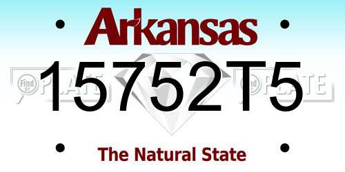 15752T5 Arkansas License Plate