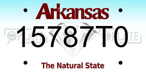 15787T0 Arkansas License Plate