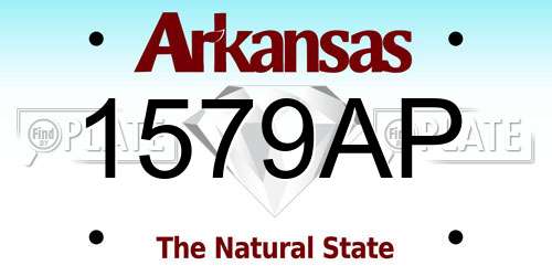 1579AP Arkansas License Plate