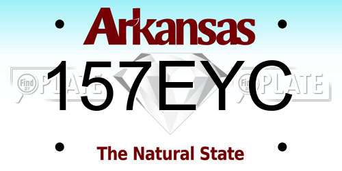 157EYC Arkansas License Plate