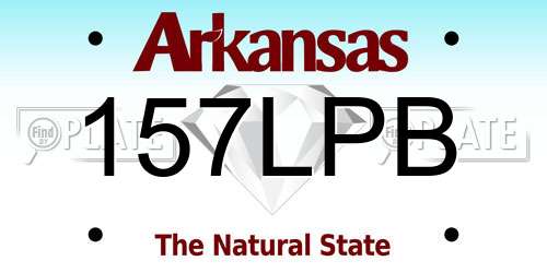 157LPB Arkansas License Plate