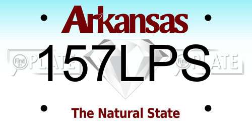 157LPS Arkansas License Plate