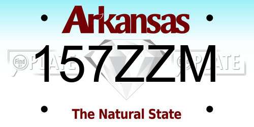 157ZZM Arkansas License Plate