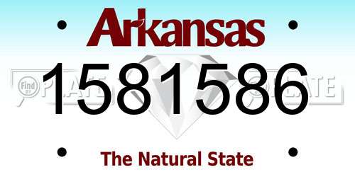 1581586 Arkansas License Plate