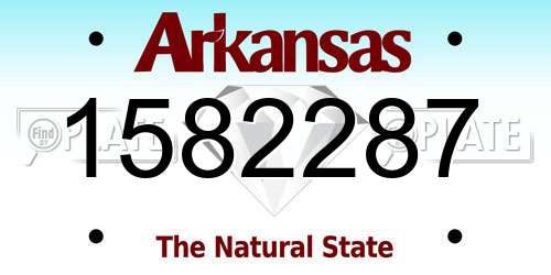 1582287 Arkansas License Plate