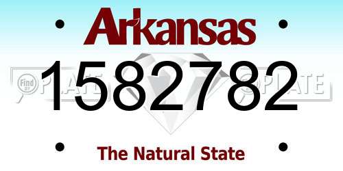 1582782 Arkansas License Plate