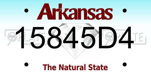 15845D4 Arkansas License Plate