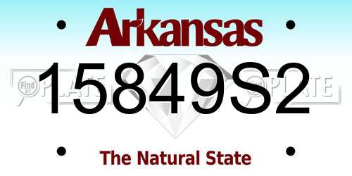 15849S2 Arkansas License Plate