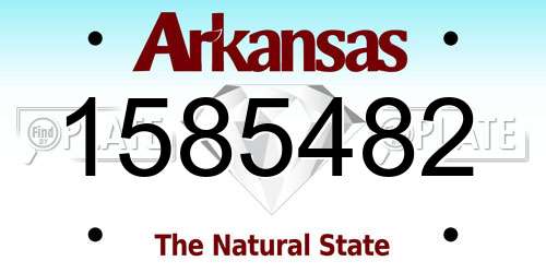 1585482 Arkansas License Plate