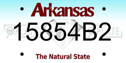 15854B2 Arkansas License Plate