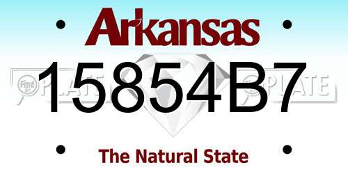 15854B7 Arkansas License Plate
