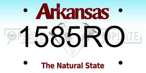 1585RO Arkansas License Plate