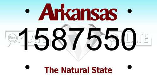 1587550 Arkansas License Plate