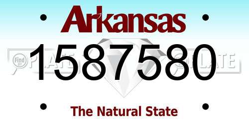 1587580 Arkansas License Plate