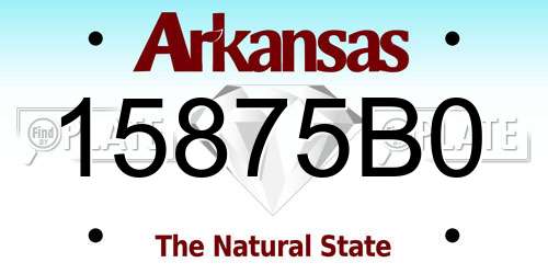15875B0 Arkansas License Plate