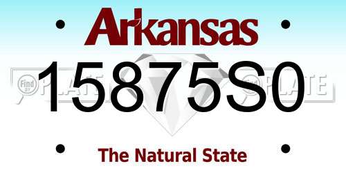 15875S0 Arkansas License Plate