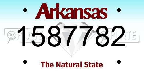 1587782 Arkansas License Plate