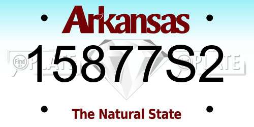 15877S2 Arkansas License Plate