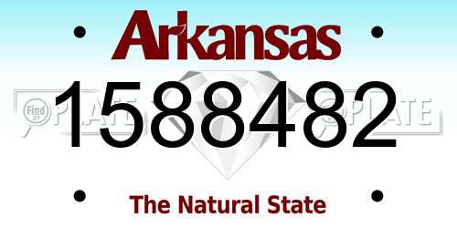 1588482 Arkansas License Plate
