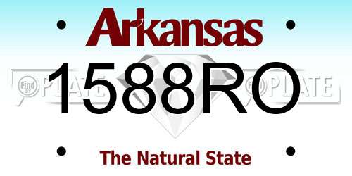 1588RO Arkansas License Plate
