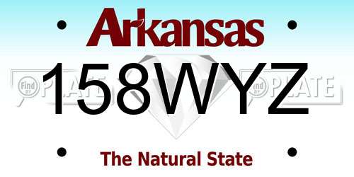 158WYZ Arkansas License Plate