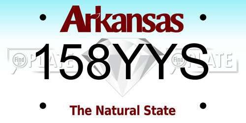158YYS Arkansas License Plate