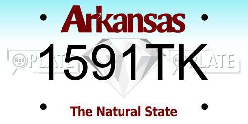 1591TK Arkansas License Plate