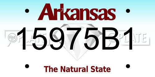 15975B1 Arkansas License Plate