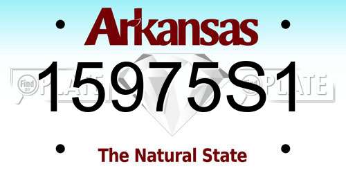 15975S1 Arkansas License Plate