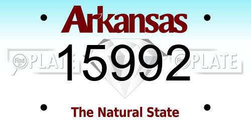 15992 Arkansas License Plate