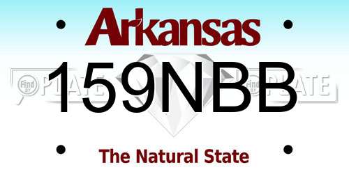 159NBB Arkansas License Plate