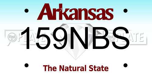 159NBS Arkansas License Plate