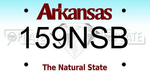 159NSB Arkansas License Plate