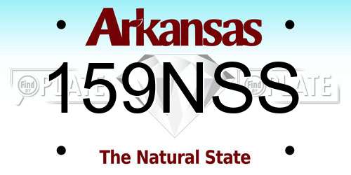 159NSS Arkansas License Plate