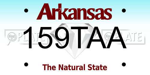 159TAA Arkansas License Plate