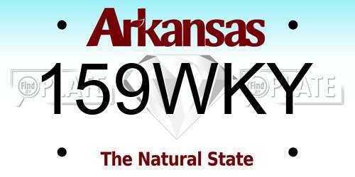 159WKY Arkansas License Plate