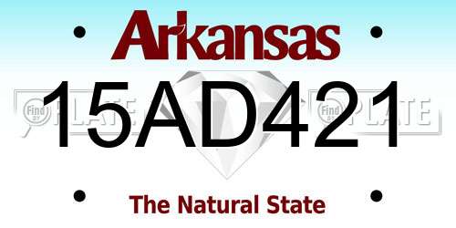 15AD421 Arkansas License Plate