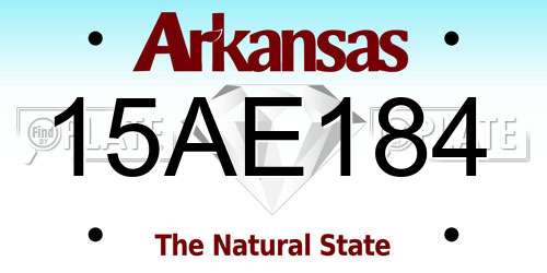 15AE184 Arkansas License Plate