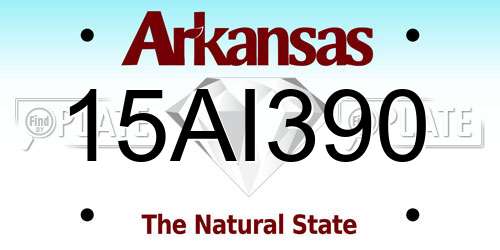 15AI390 Arkansas License Plate