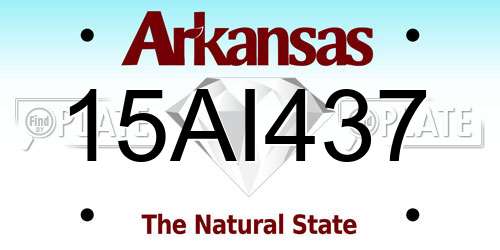 15AI437 Arkansas License Plate