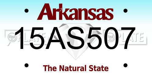 15AS507 Arkansas License Plate
