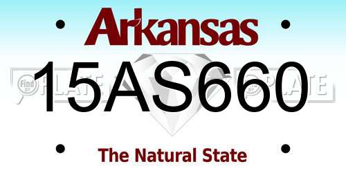 15AS660 Arkansas License Plate