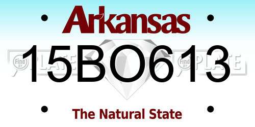 15BO613 Arkansas License Plate